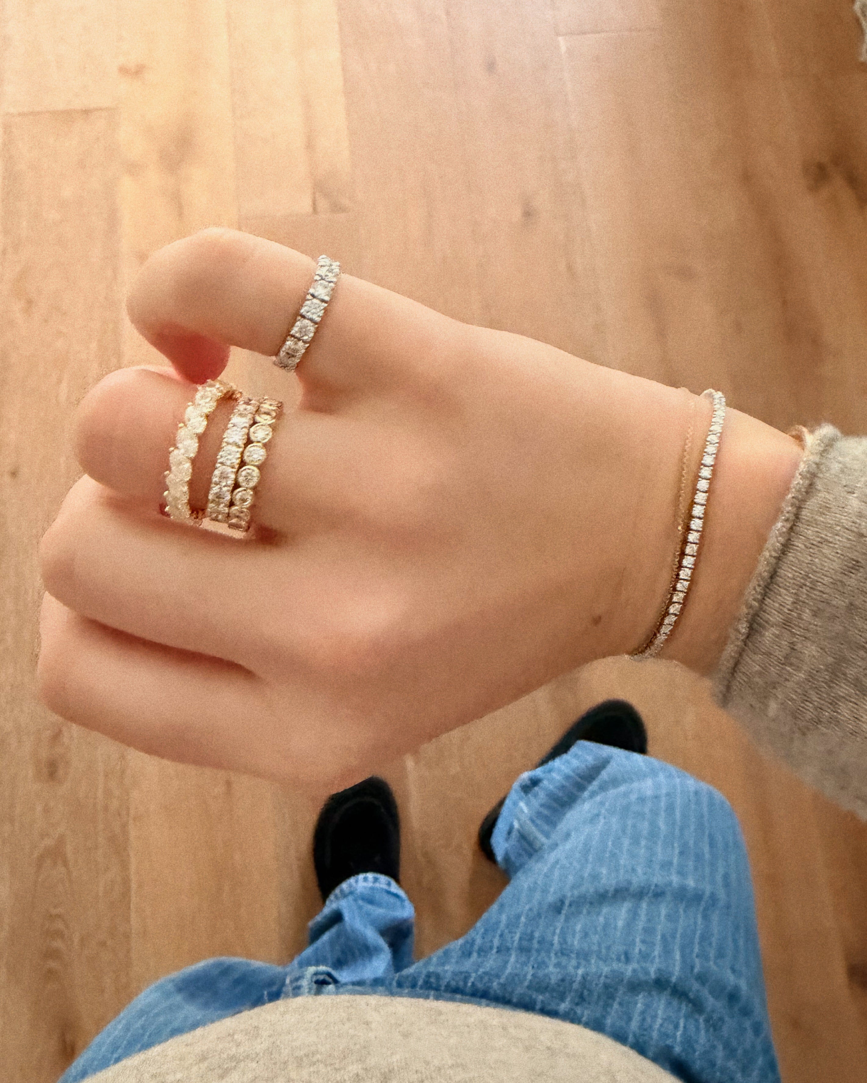 Round Bezel Eternity Band