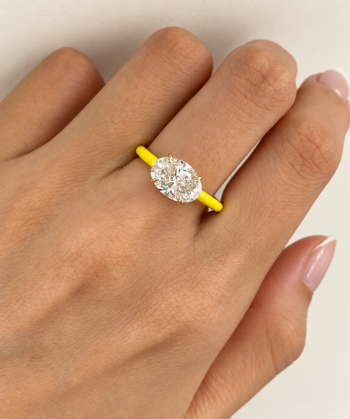 Oval Enamel Jelly Ring