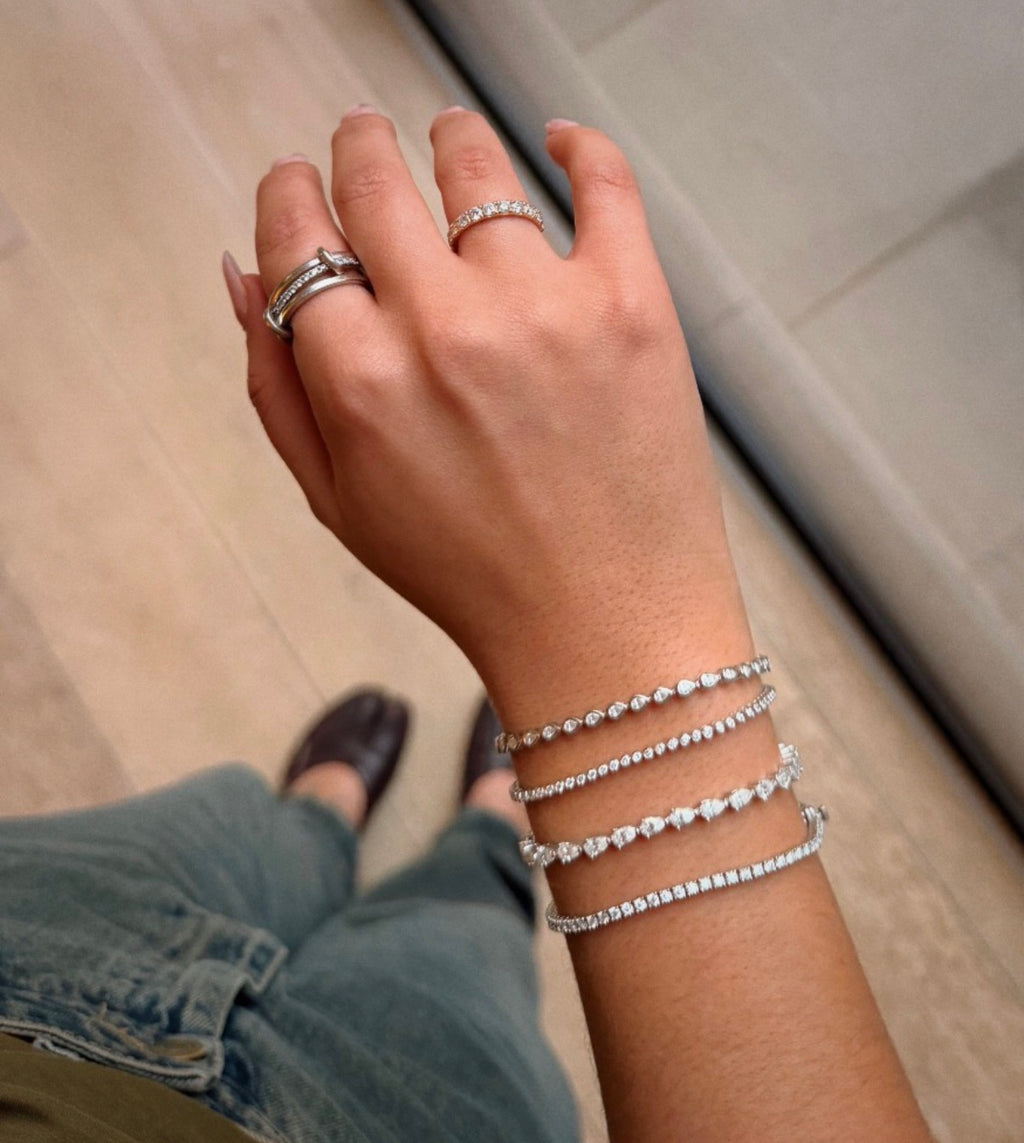 Fiona Pear Bezel Tennis Bracelet