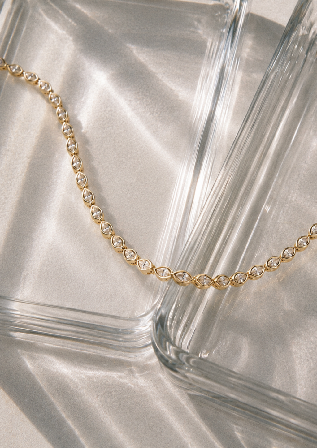 Marquise Bezel Tennis Necklace