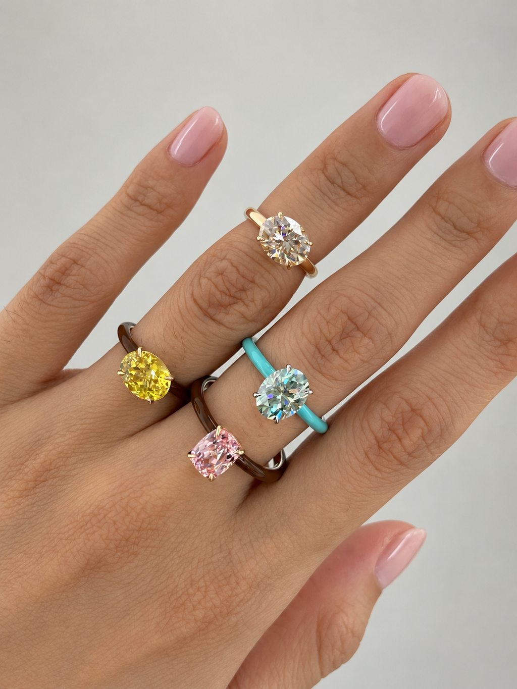 Oval Enamel Jelly Ring