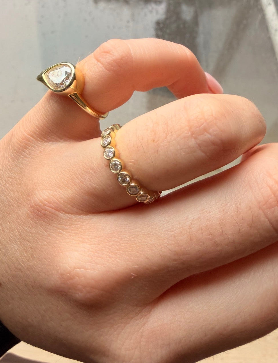 Round Bezel Eternity Band