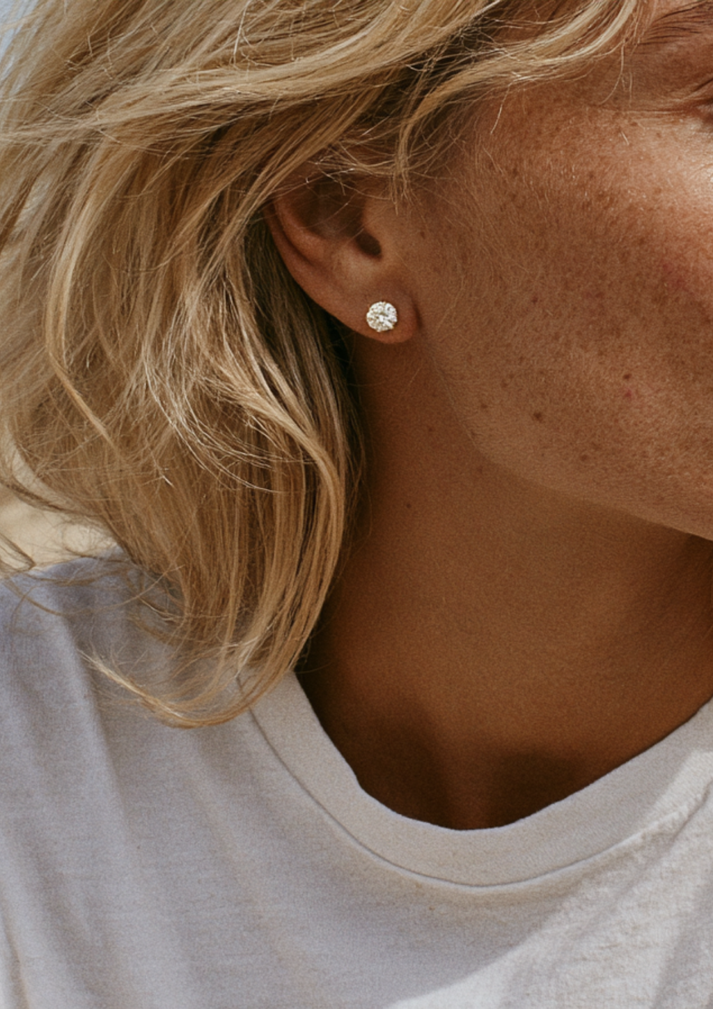 Round Stud Earrings