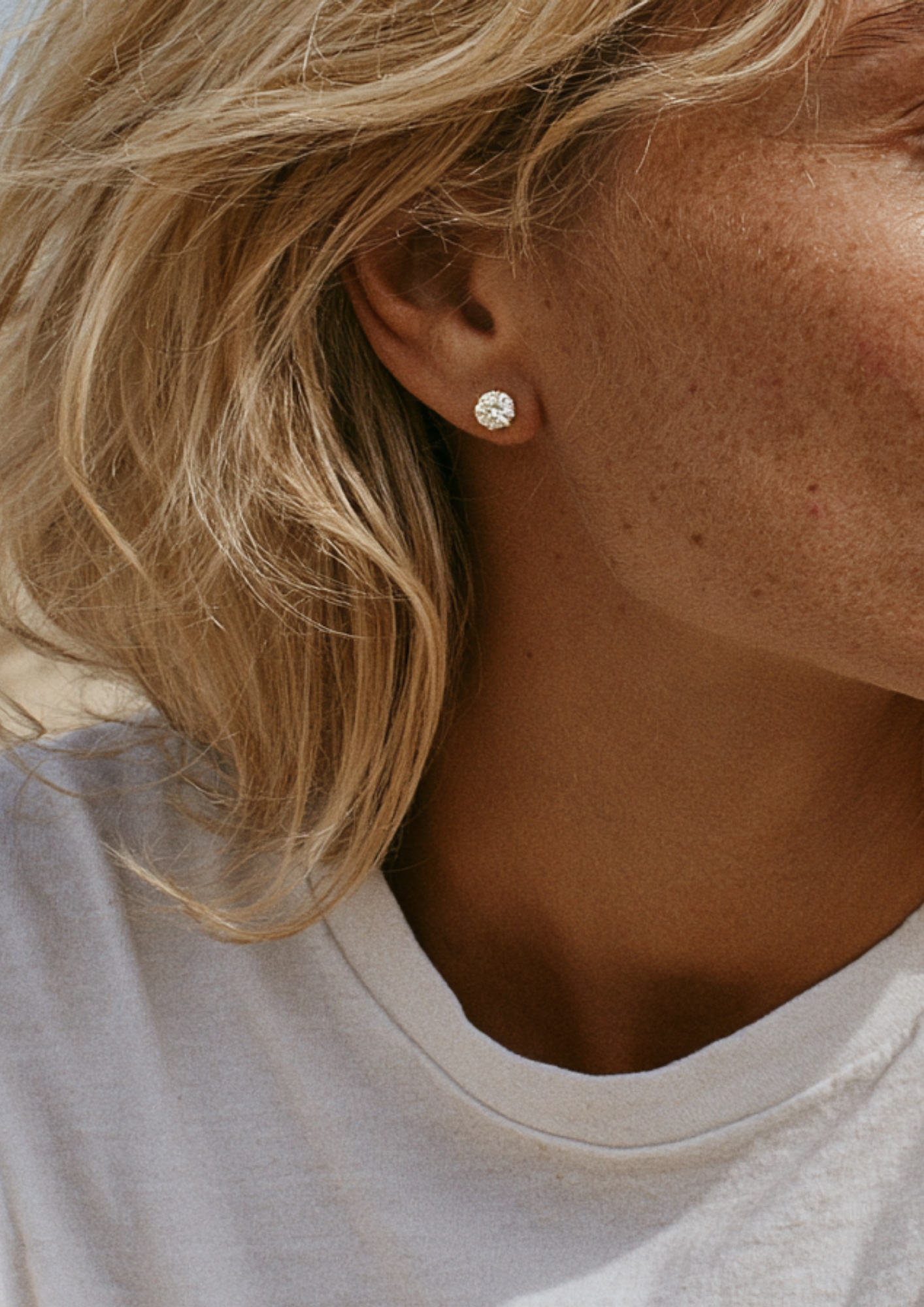 Round Stud Earrings