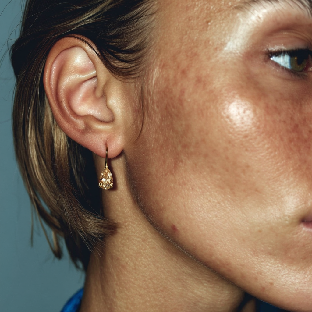 Violet Pear Earrings