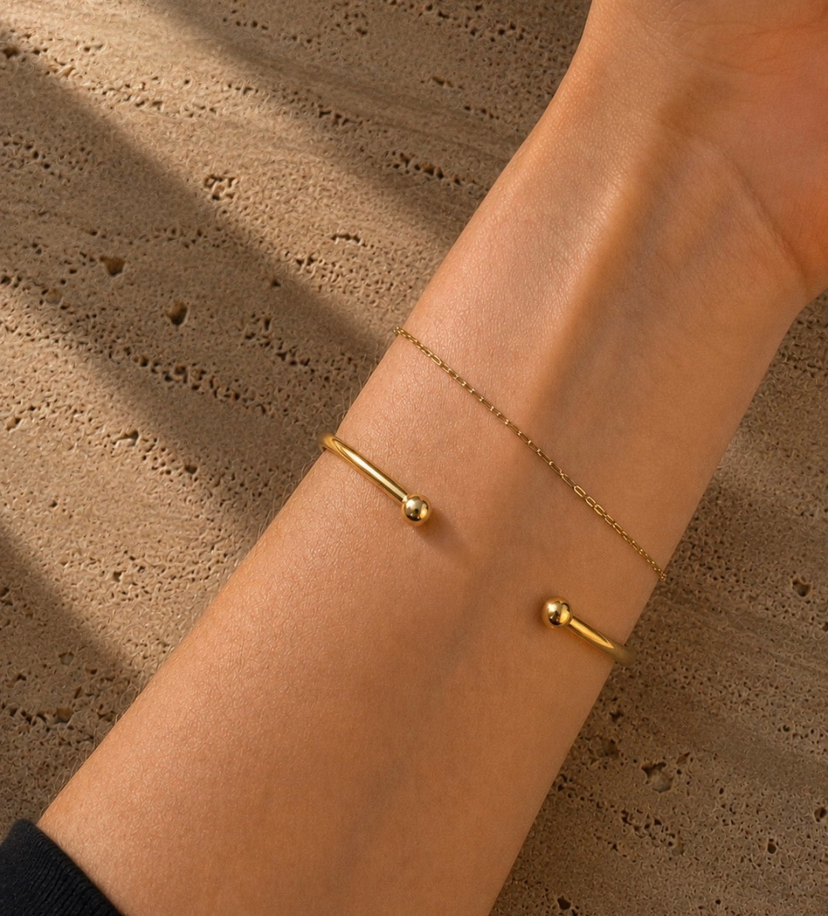 Olive Bezel Cuff