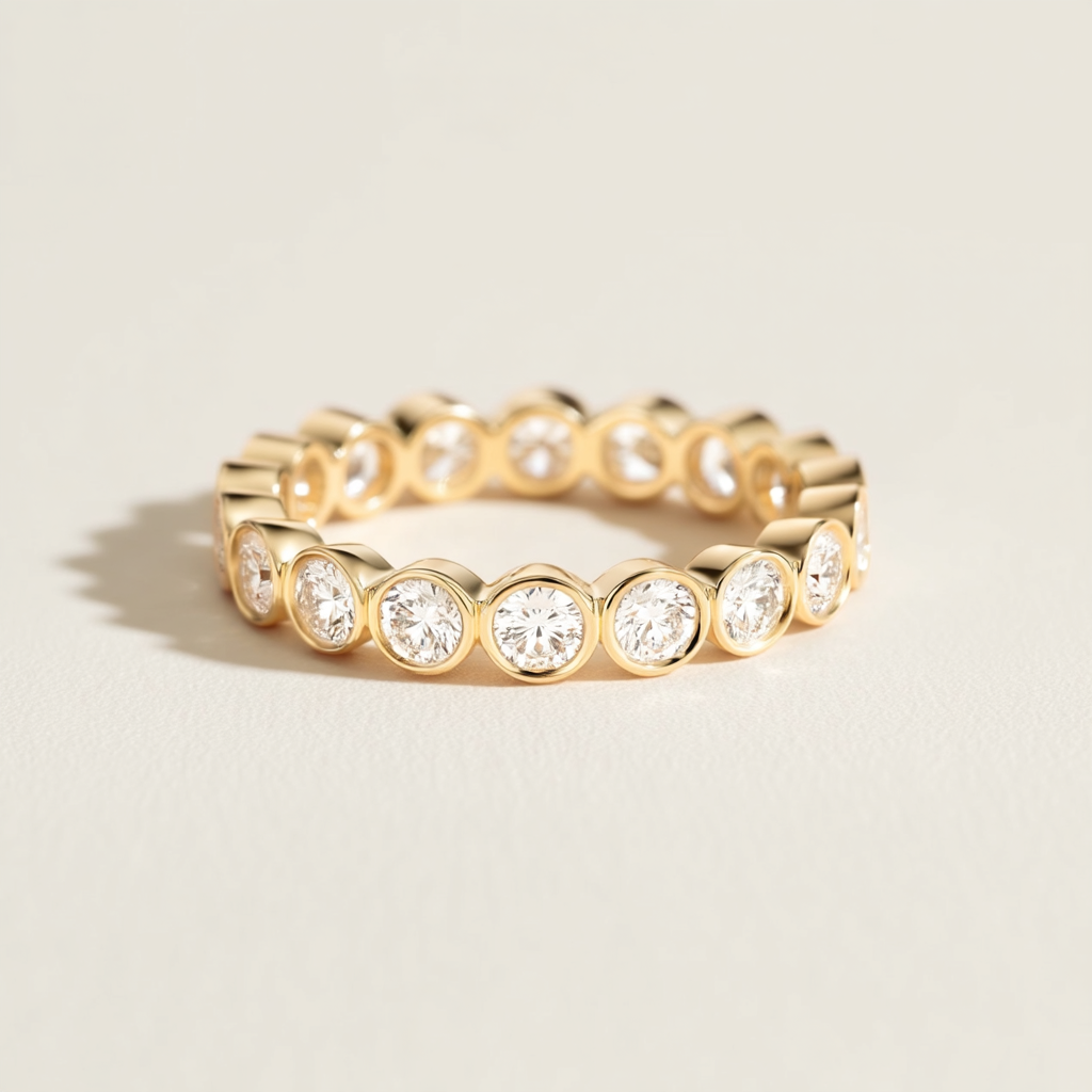 Round Bezel Eternity Band