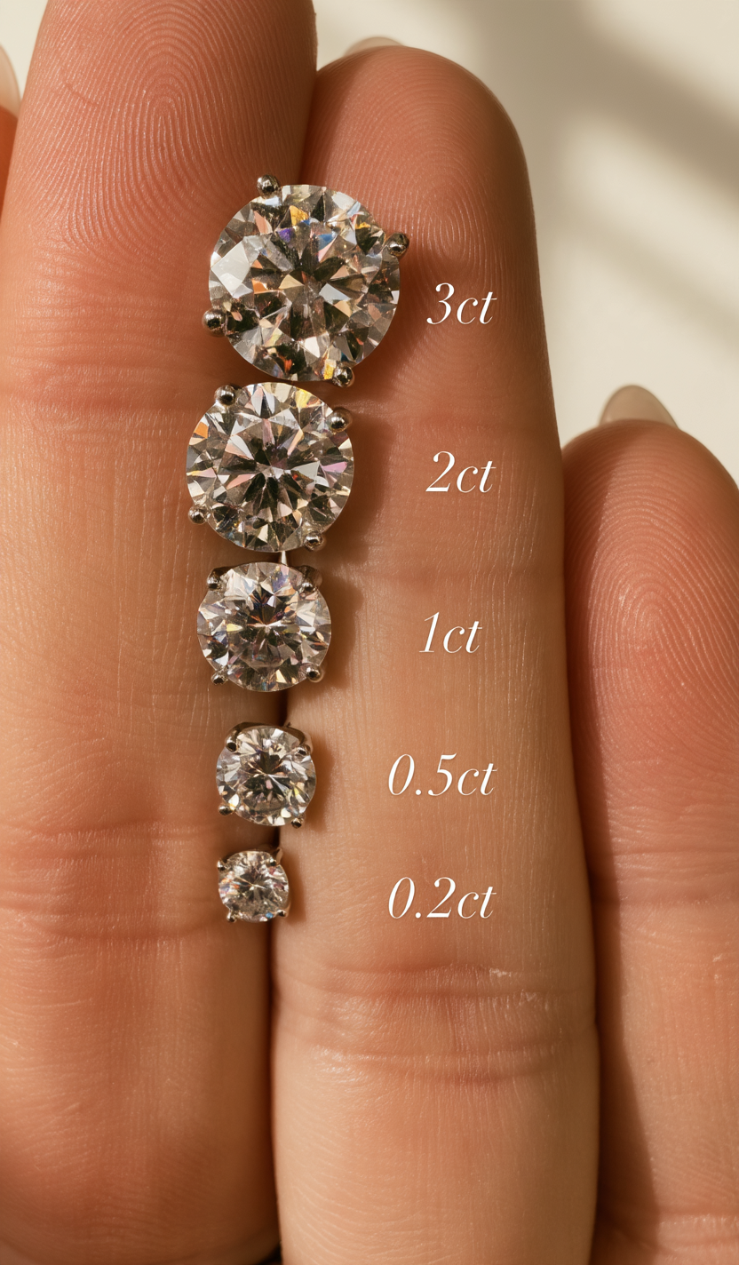 Round Stud Earrings